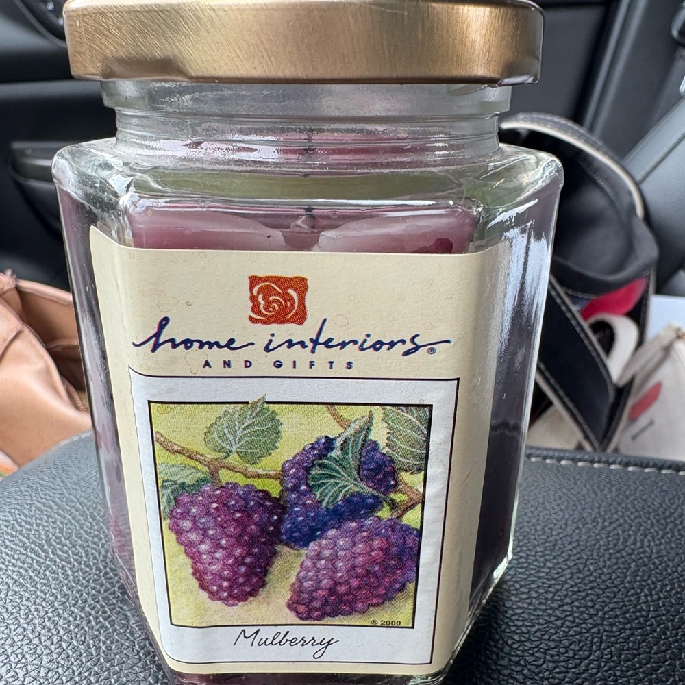 Vintage 1996 Home Interiors & Gifts candle - MULBERRY